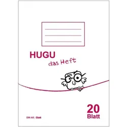 HUGU Schulheft A5 glatt 20 Blatt