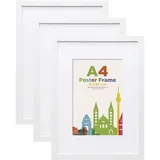 luxuskollektion Bilderrahmen Modern Weiß A4 3er Set