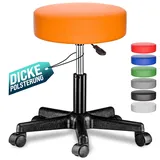 CASARIA Rollhocker Kunstleder Orange