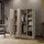 WFL GROUP Drehtürenschrank Mono Lux 150 x 200 x 51 cm Beige