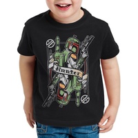 style3 Print-Shirt Kinder T-Shirt Kopfgeldjäger boba jango fett din djarin schwarz 164