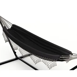 Blumfeldt Hängematte SwayStation Boho | 400 x 116 cm | wetterfest | rostfrei Dunkelgrau