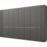 Musterring Drehtürenschrank Isabelle 393,1 x 216 x 58 cm Grau/Schwarz