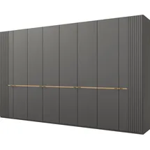 Musterring Drehtürenschrank Isabelle 393,1 x 216 x 58 cm Grau/Schwarz