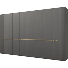 Musterring Drehtürenschrank Isabelle 393,1 x 216 x 58 cm Grau/Schwarz