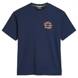 Scotch & Soda Front & Back Artwork Tee blau XL