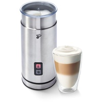 Tchibo elektrischer Milchaufschäumer, Antihaftbeschichtung, warmer und kalter Milchschaum, für Latte Macchiato, Cappuccino, 130 ml, rostfreies Edelstahlgehäuse – INKLUSIVE Kaffeeprobierset GRATIS