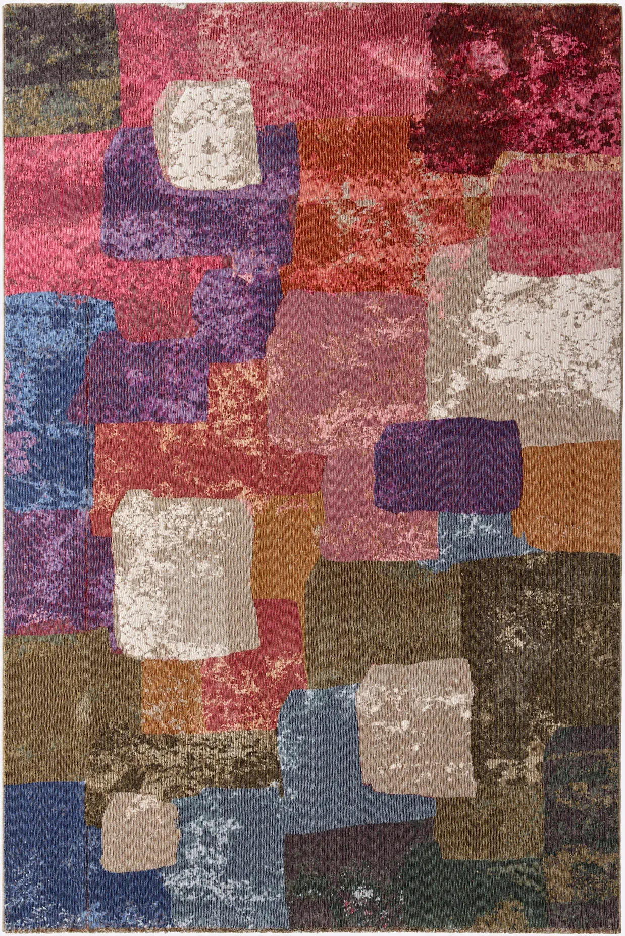 Teppich HEINE HOME Gr. 1, lila, taupe, gemustert, B:54cm H:7mm L:90cm, Kunstfaser, Polyester, Teppiche, Teppich