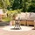 Relaxdays Gartentisch, antike Optik, wetterfest, Aluminiumguss, H x D: 53x53 cm, runder Balkontisch, schwarz/Bronze