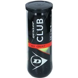 Tube mit 3 Tennisbällen Dunlop Club HELLGRÜN No Size