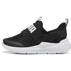 Puma Soft Wired 2 SLIPTECH Kinder Schwarz/Weiß 35