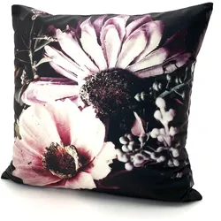 Dekokissen WECKBRODT "Margariten" Gr. 1, bunt (multi, geblümt), B:48cm L:48cm, Polyester, Dekokissen_Sitzkissen_Kissenhüllen, Samt-Optik, Velour, bedruckt, Blumen, Kissenhülle ohne Füllung