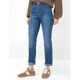 Brax Damen Five-Pocket-Hose Style MARY USED REGULAR BLUE, denim blau, Gr. 44K