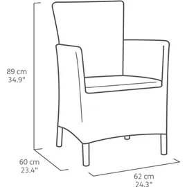 ALLIBERT Rosario Set 3-tlg. graphit