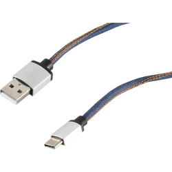S-Conn S-Conn 14-50030 2m USB A USB C Männlich Männlich Blau USB Kabel (2 m, USB 2.0), USB Kabel