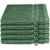Waschhandschuhset 16 x 22 cm dunkelgrün 5 St.