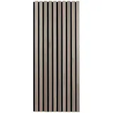 PROVISTON Akustikpaneele Holz 3D Wandpaneele Walnuss 120 x 60 cm 18 mm MDF Holzlamellen auf Filz schallabsorbierend, Wanddeko Wohnzimmer, Schlafzimmer, Küche - 1 Paneel