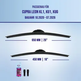 Alca SUPER FLAT Flachbalkenwischer 450 mm für CUPRA LEON (10.2020 - 01.2026)