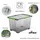 Rotho Evo Total Aufbewahrungsbox 59,0 x 39,5 x 41,2 cm 3-tlg. grau/transparent