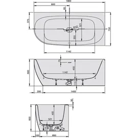 Hoesch iSENSI Eckbadewanne 160 x 75 cm (3969.010)