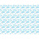 Queence Fliesenaufkleber Wolken Sticker 12er Set blau rosa 15cm x 15cm