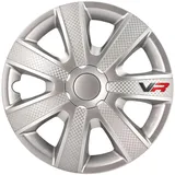Auto-Style Satz Radzierblenden VR 16-Zoll Silber/Karbon-Look/Logo