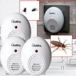3er-Spar-Set Hocheffektiver Ultraschall-Insektenvertreiber für die Steckdose, weiss, bis 47 m2, gegen Fliegen, Mücken, Moskitos, Spinnen, Ameisen