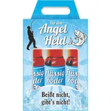 3er Box Angelheld Kräuterlikör Schnaps | Bester Angler Petri Heil Scherzartikel