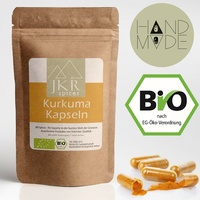 420 Stk. vegane Bio Kurkuma 620mg Kapseln Curcuma Pulver hochdosiert JKR Spices