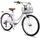 HH HILAND HILAND 26 Zoll Cruiser Bike für Männer und Frauen, Step-Through Rahmen Cityräder für Erwachsene mit Gepäckträger und Korb, Fender - Lila