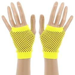 Netz-Handschuhe, neongelb