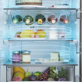 Haier HTW5618DNMG 3D 60 Serie 5 Kühl-Gefrierkombination (360 l, 1850 mm hoch, Inox)