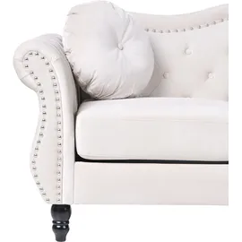Beliani Sofa Set 5-sitzer Skien Samtstoff Hellbeige