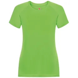 Fruit of the Loom Performance T Lady-Fit Damen T-Shirt Sport Shirt Fitness NEU, lime, XS