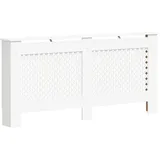 vidaXL Heizkörperverkleidung Weiß 172x19x81,5 cm MDF