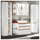 Lomadox CAMPOS-56 6-tlg. Weiß mit Wotaneiche