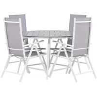 VCM ebuy24 Break Gartenset Tisch 120x120cm 4 Stühle Break