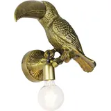 QAZQA Vintage Wandlampe Messing - Tucan