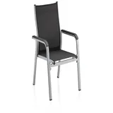 Kettler Basic Plus Stapelsessel 66 x 69 x 98 cm silber/anthrazit zerlegt 0301205-0000