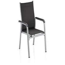 Kettler Basic Plus Stapelsessel 66 x 69 x 98 cm silber/anthrazit zerlegt 0301205-0000