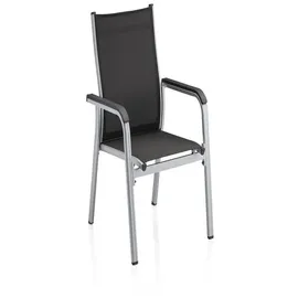 Kettler Basic Plus Stapelsessel 66 x 69 x 98 cm silber/anthrazit zerlegt 0301205-0000