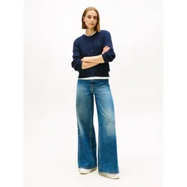 Tommy Hilfiger Strickjacke Zopfstrickmuster Blau L