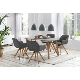 SalesFever Esstisch MDF/Eichenholz 183x90cm
