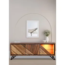 deluke EBBA TV-Lowboard 51x40x150 cm Akazienbraun Holz