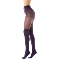 Gi&Gi Damen-Strumpfhose aus Paris, halterlose Strümpfe, Vintage, Collnat Fantasia 20•80 Denier, Made in Italy N.1026 bunt, Dunkelviolett, Small-Medium - S-M