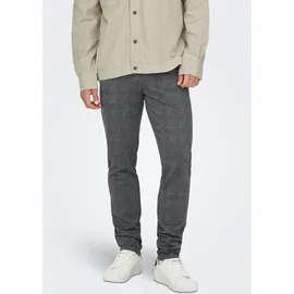 Only & Sons ONSMARK Slim Check Chinos Schwarz 29 34