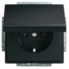 Busch-Jaeger Klappdeckelsteckdose 20 EUK-885 Schwarz 1 St.