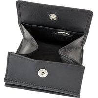 LEAS Wiener Schachtel mit großem Kleingeldfach mit RFID Schutz Block Folie im Kreditkartenformat mit Geschenk Box Echt-Leder, schwarz