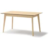 Compleo Esstisch Rechteckiger Tisch ausziehbarer 145-220 cm, Holzfüße, Landhaus (PAPHO), Japandi, Klassisch Design braun