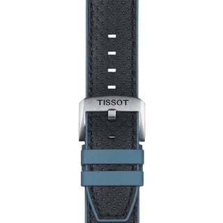 TISSOT T852046785 Uhrenarmband 22 mm Leder/Kautschuk Schwarz-Blau